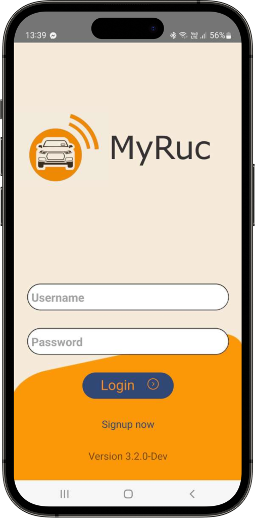 myRUC app screenshot: 1