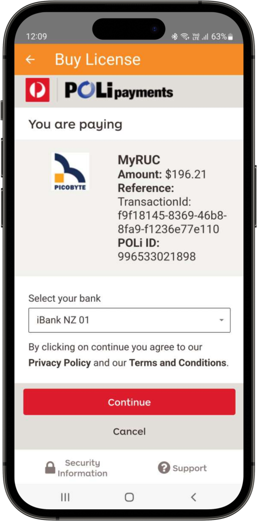 myRUC app screenshot: 6