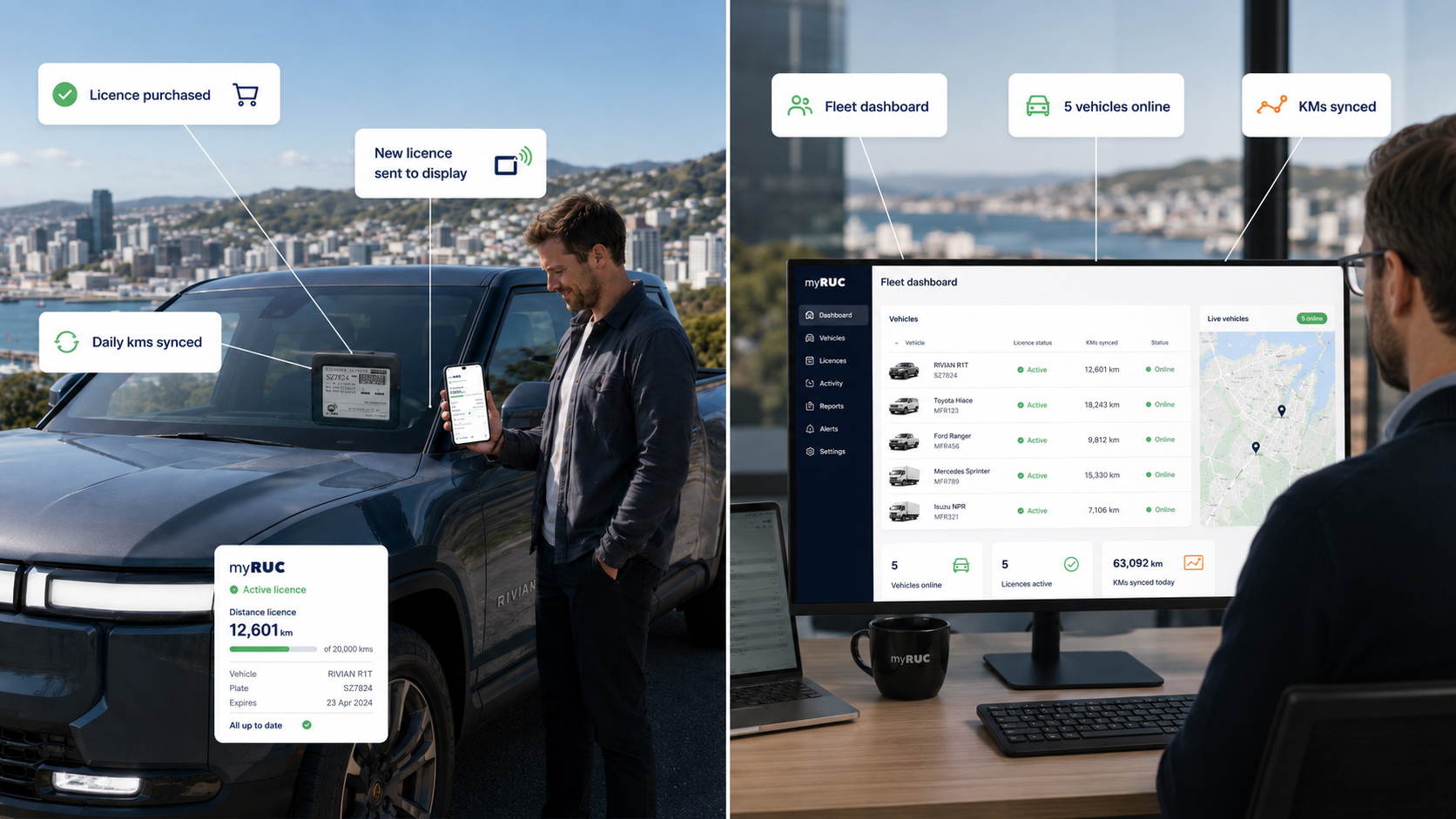 myRUC fleet management overview